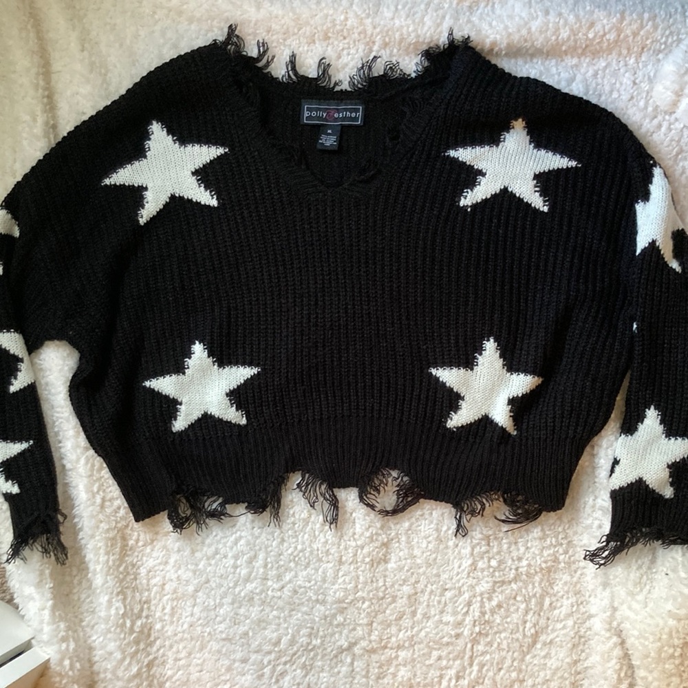 Cropped Star Sweater